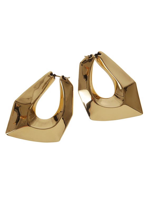 Shop Alexander Mcqueen Faceted Earrings With Antique Gold Finish