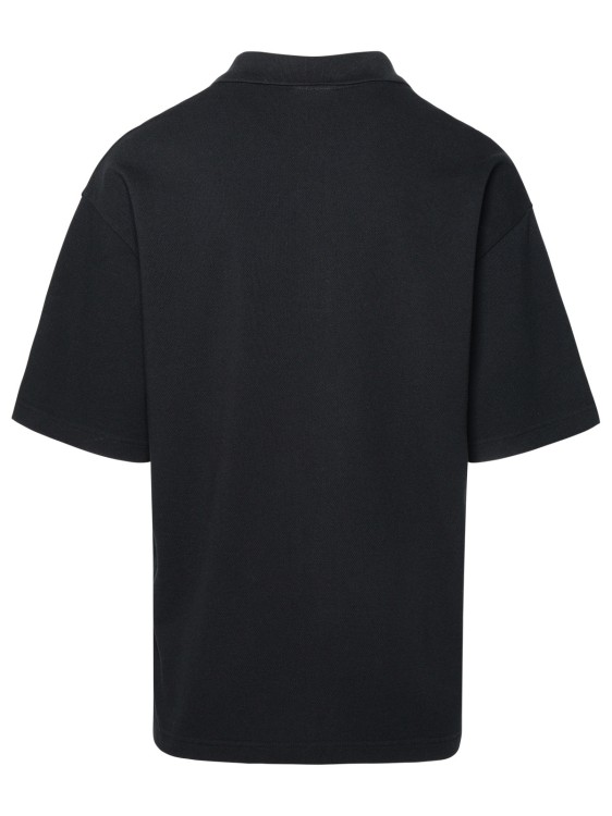 Shop Maison Kitsuné Black Cotton Polo Shirt