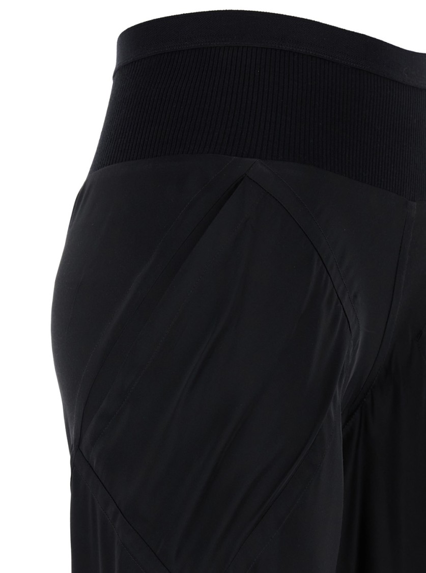 Rick Owens Black Relaxed High Waist Pants In Lightweight Fabric In Black