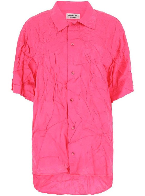 Shop Balenciaga Viscose Shirt In Pink