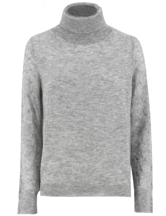 Panicale Grey Soft Turtleneck Sweater