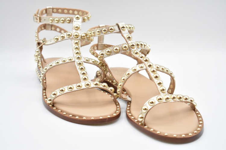 Shop Ash Golden Pelle Sandals In Neutrals