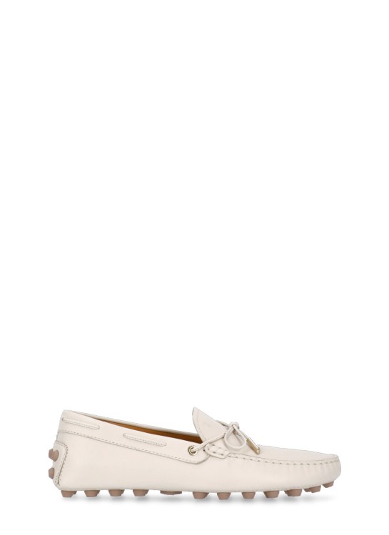 Shop Tod's Leather Loafer In Neutrals