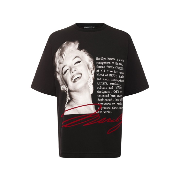 Shop Dolce & Gabbana Marilyn Monroe T-shirt In Black