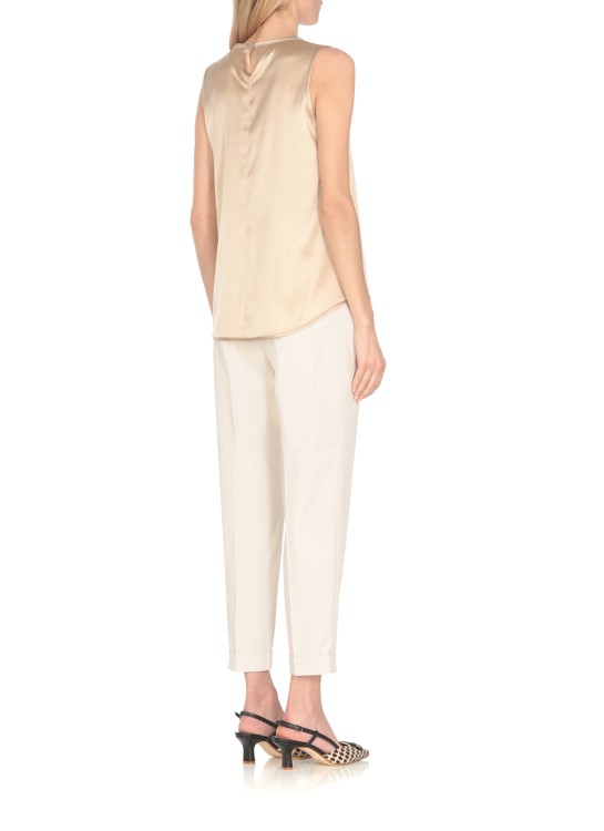 Shop Peserico Top With Light Point Details In Neutrals