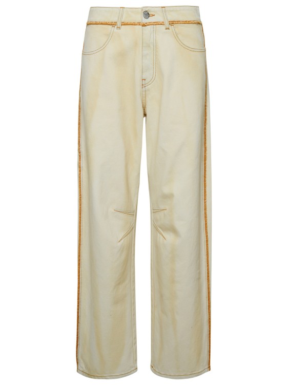 Shop Palm Angels Carrot Jeans In Neutrals