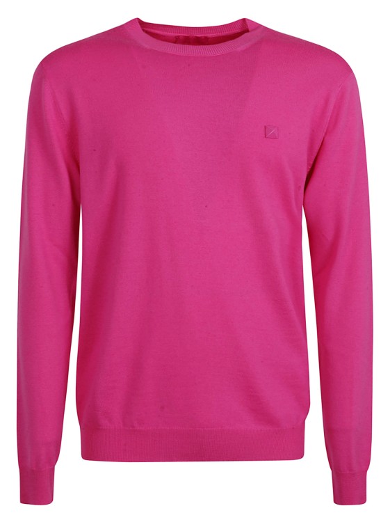 Shop Valentino Pink Roman Stud Virgin Wool Jumper
