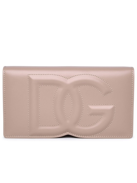 Shop Dolce & Gabbana Leather Bag Nude In Pink