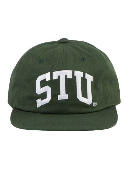 Stu Arch Strapback Hats In Green Cotton by Stussy in Green color