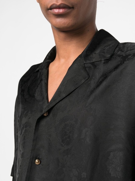 Shop Versace Black Barocco Shirt