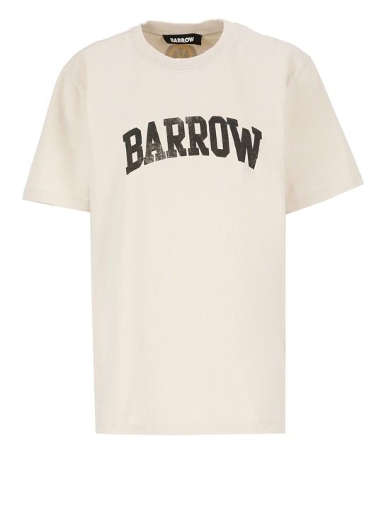 Barrow Logoed T-shirt In Neutrals