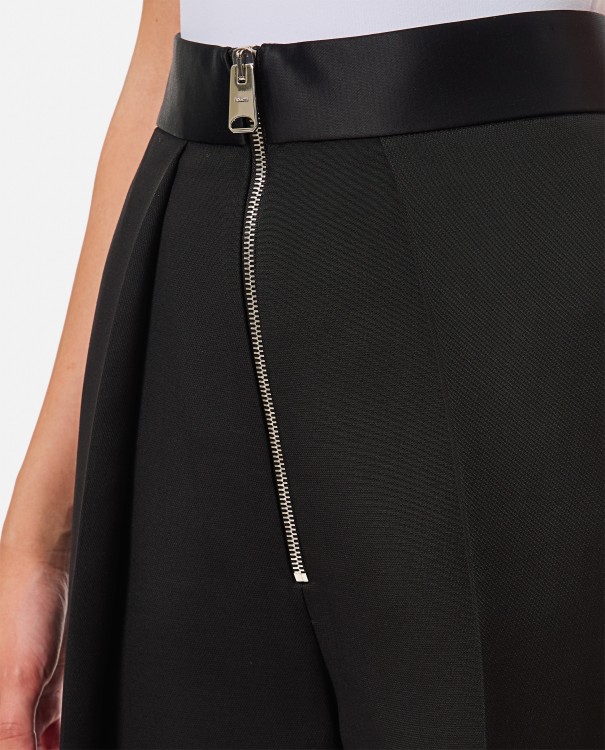 Khaite Marine Pleated Wide-leg Pants With Zipper Front In Black