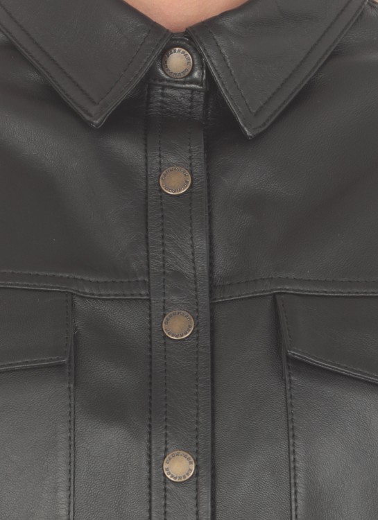 Darkpark Bianca Leather Cargo Trousers In Black
