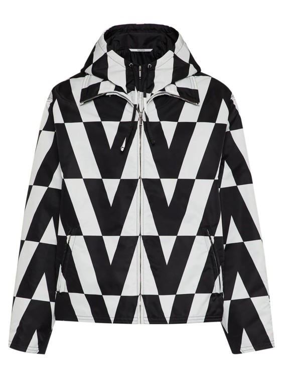 Shop Valentino White & Black Caban Jacket