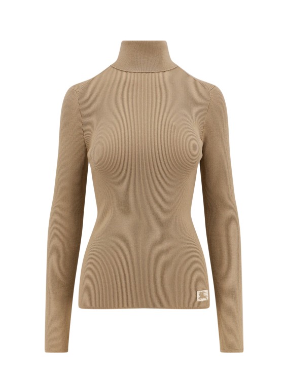 Shop Burberry Wool Blend Sweater With Ekd Label In Neutrals
