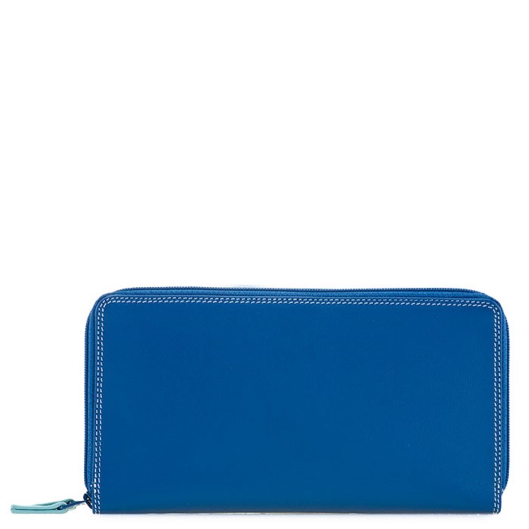 Mywalit Nappa Leather Wallet In Blue
