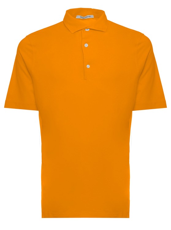 Gaudenzi Orange Cotton Polo Shirt