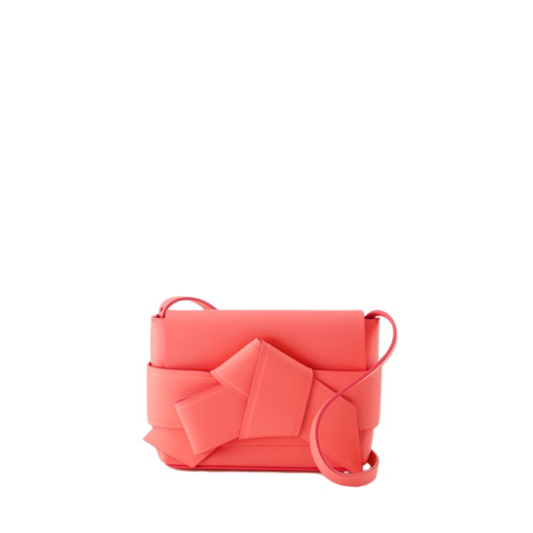 Shop Acne Studios Musubi Wallet On Chain - Leather - Electric Pink In Orange