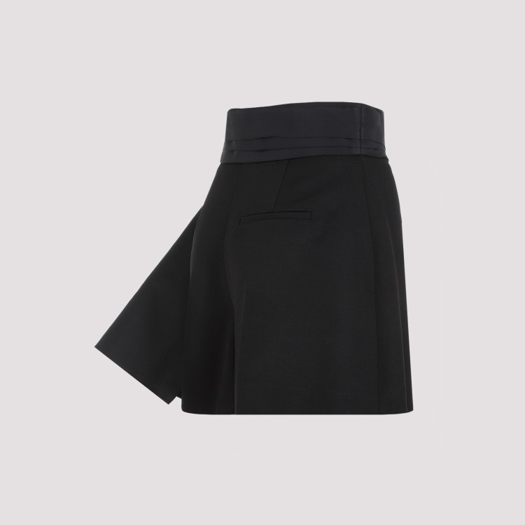 Alexander Mcqueen Women's Oversize Bow Tailored Shorts In Black