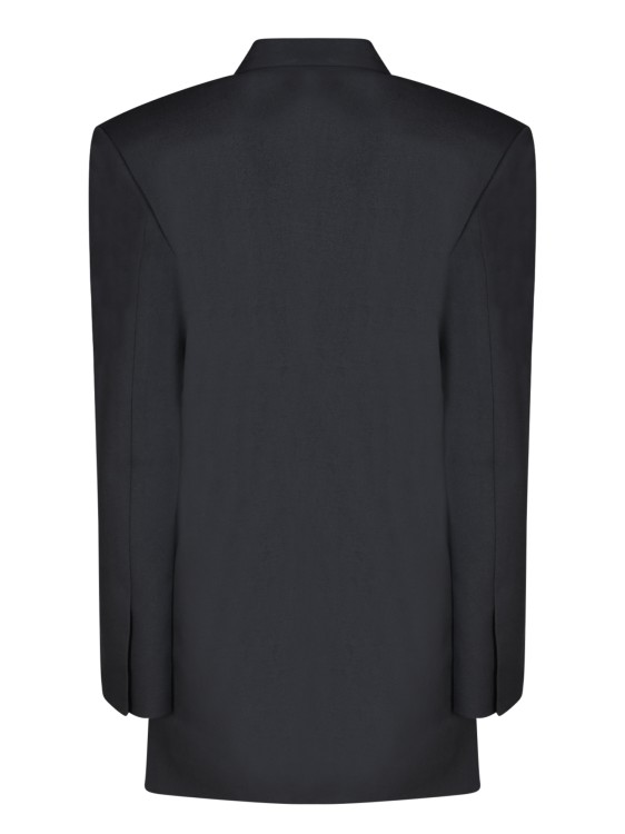 Shop Quira Asymmetric Dark Grey Jacket In Black