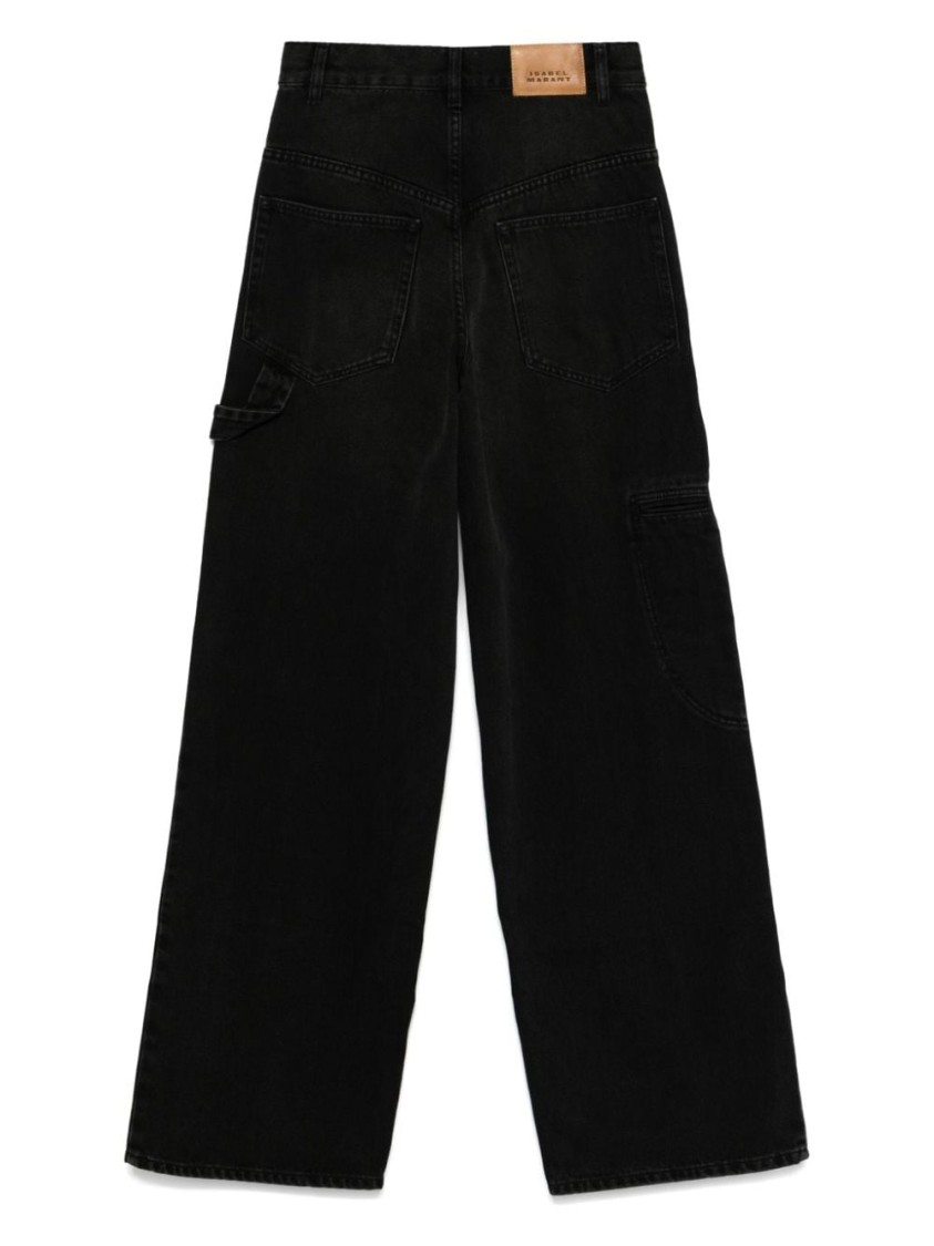 Isabel Marant Étoile Solene Wide Leg Trousers In Black
