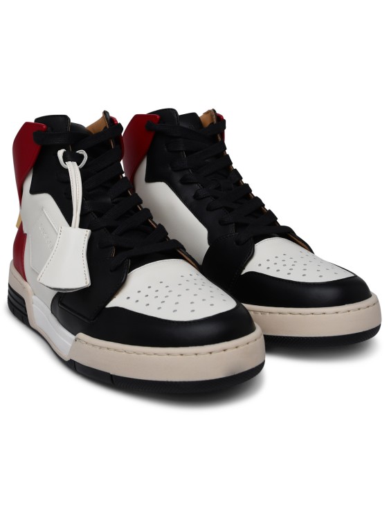 Shop Buscemi Air Jon' Sneakers In White And Red Leather In Black
