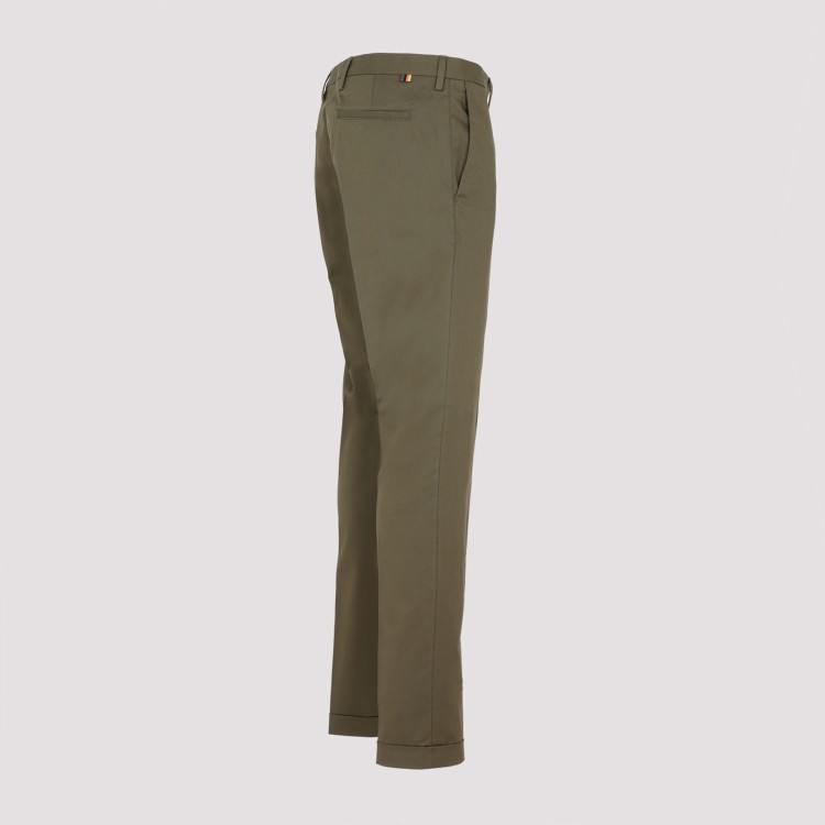 Shop Paul Smith Dark Green Cotton Pants In Grey