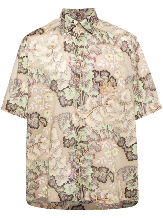 Shop Etro Multicolored Pegaso-embroidered Shirt