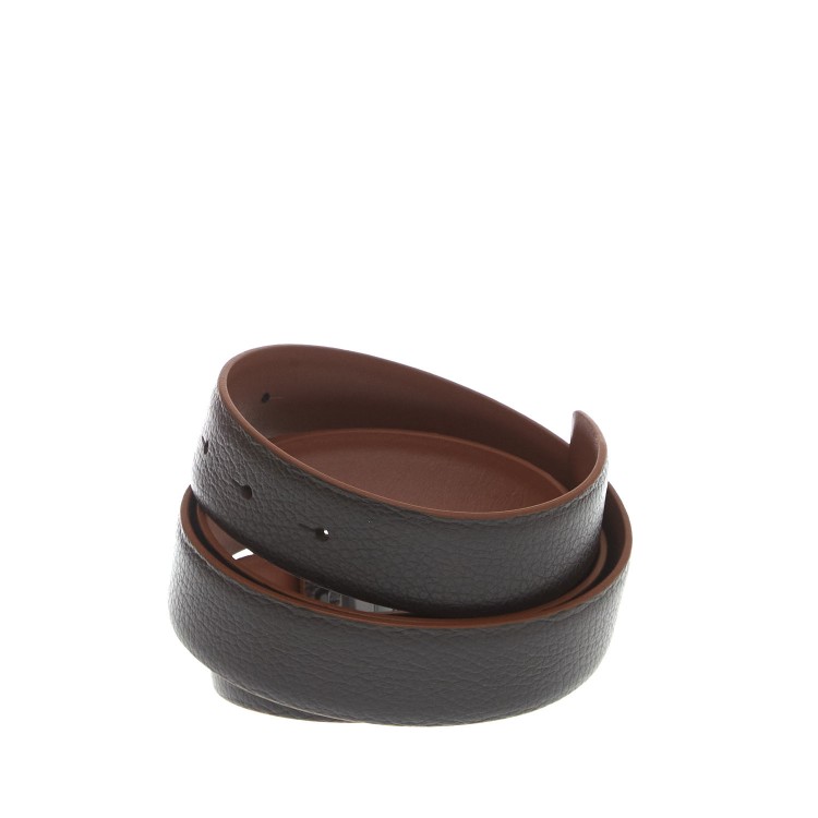 Shop Hogan Brown Leather Belt With H Buckle