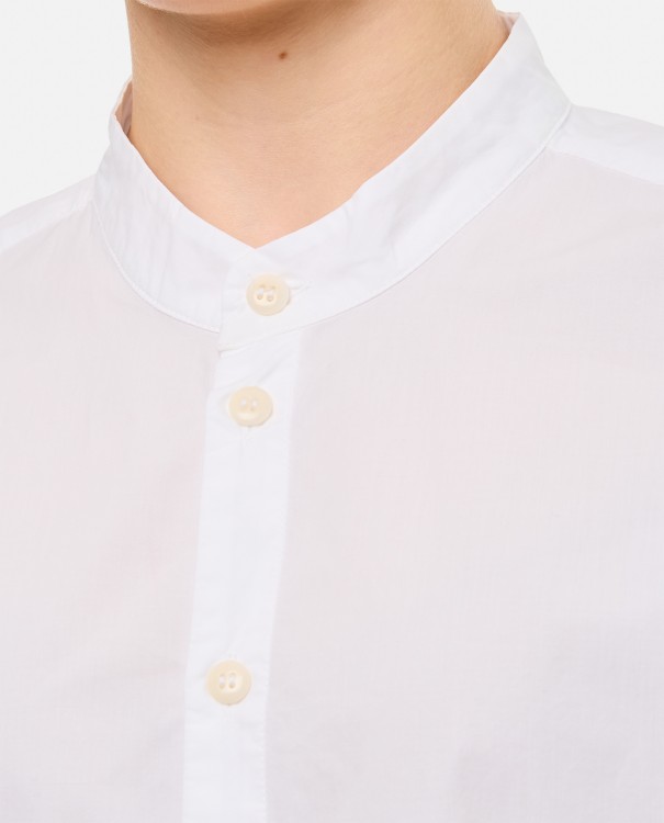 Shop Too Good Slim-fit Collarless Shirt In White