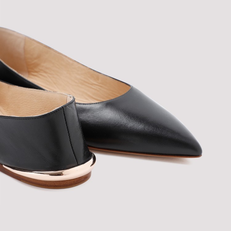 Gabriela Hearst Fleur Leather Ballet Flats In Grey