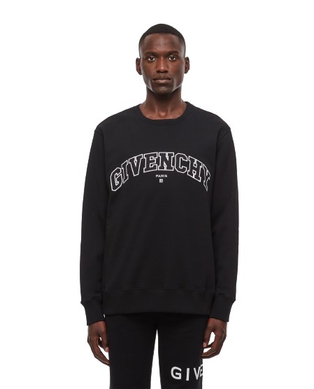Givenchy College Embroidery Sweatshirt In Black