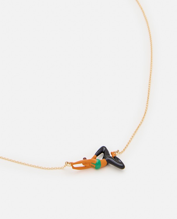Aliita 9k Gold Yoga Necklace In Gold