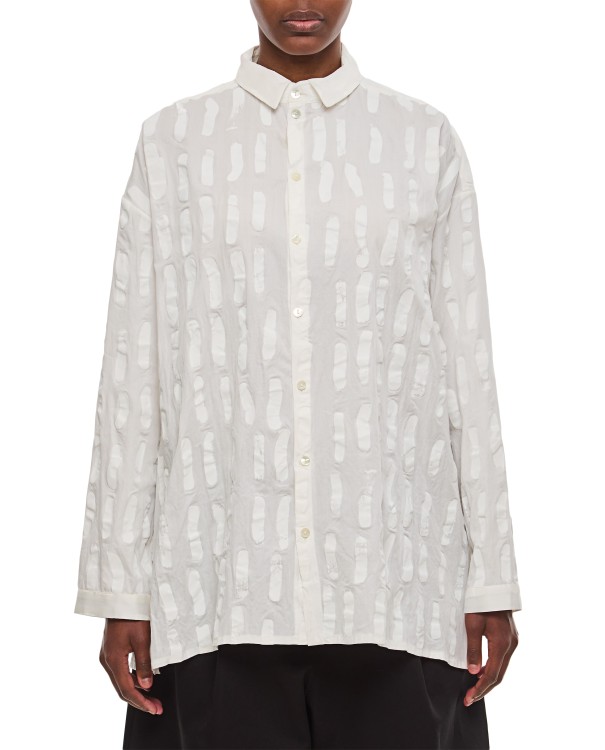 Too Good Square Cut Over Fit Shirt In White
