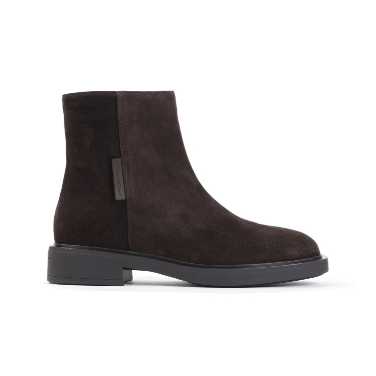 Shop Gianvito Rossi Lexington Brown Suede Leather Boots