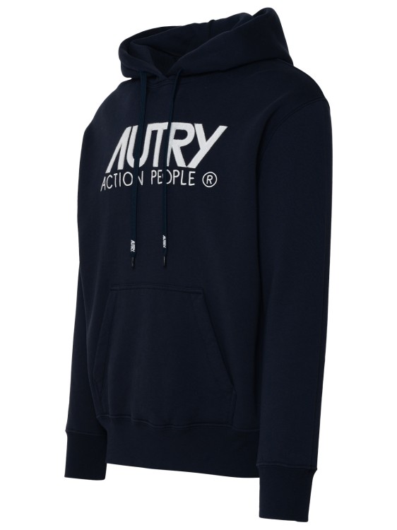 Shop Autry Logo Hooded Sweatshirt In Black