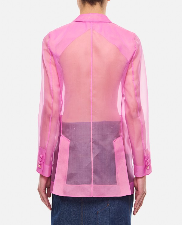 Shop Max Mara Negrar Double Breatesd Jacket In Pink