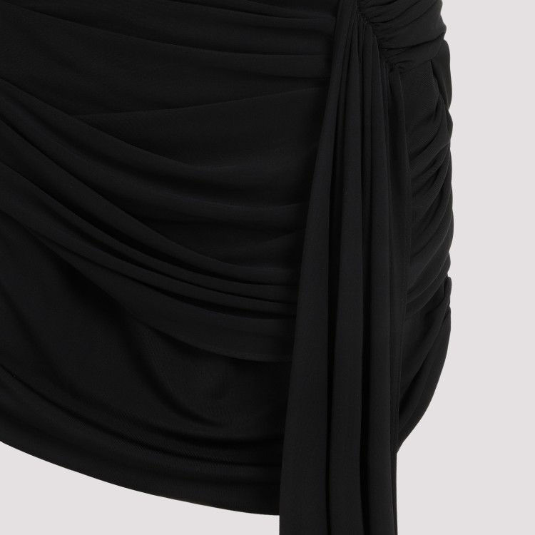Shop Mugler Crafted In Viscose And Polyamide Blend Dress In Black
