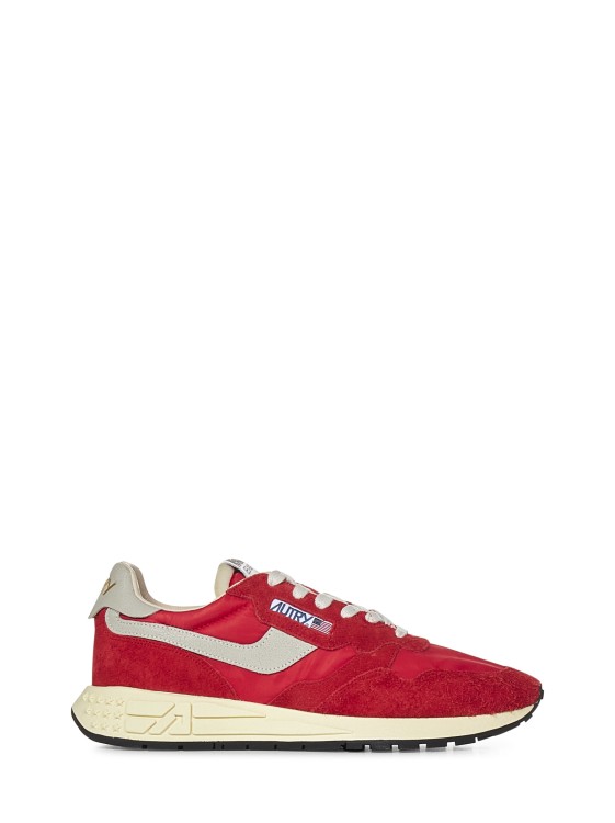 Autry Reelwind Low Nylon And Suede Sneakers In Red