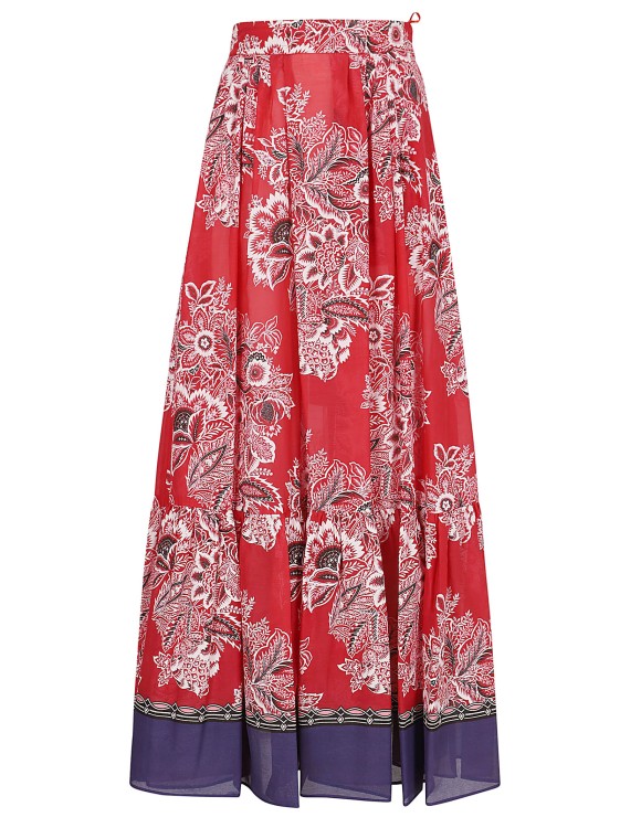 Etro Silk Crêpe De Chine Skirt In Red
