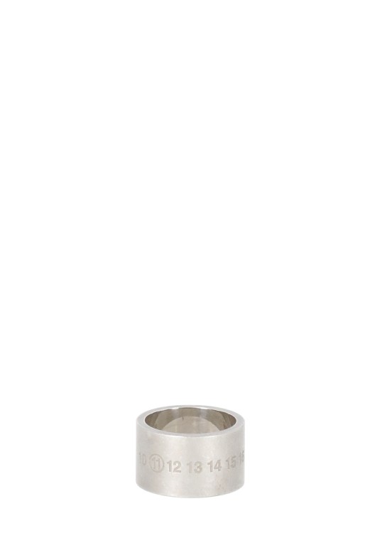 Maison Margiela Ring With Numeric Logo In Metallic