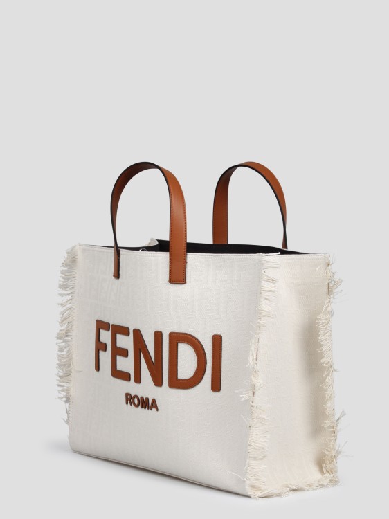 Shop Fendi Ff Shopper Bag In White