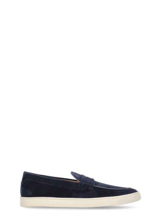 Brunello Cucinelli Suede Leather Loafers In Black