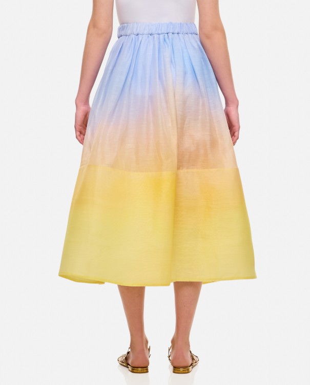 Shop Zimmermann Harmony Midi Skirt In Gold