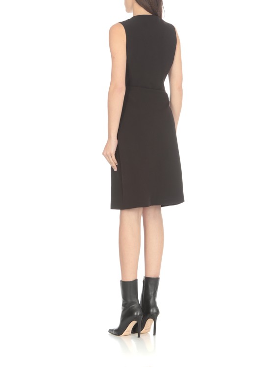 Shop Moschino Dress With Drape In Black