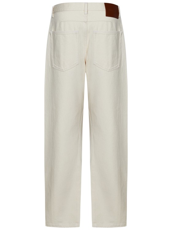 Shop Victoria Beckham Washed Cotton Jeans In White