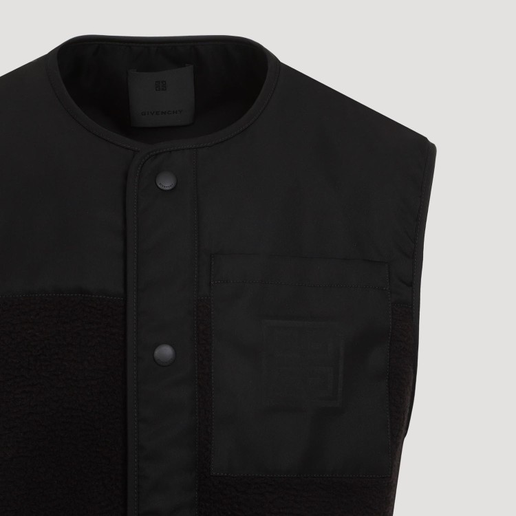 Givenchy Men's Mix Material Vest 4g Pocket In Black