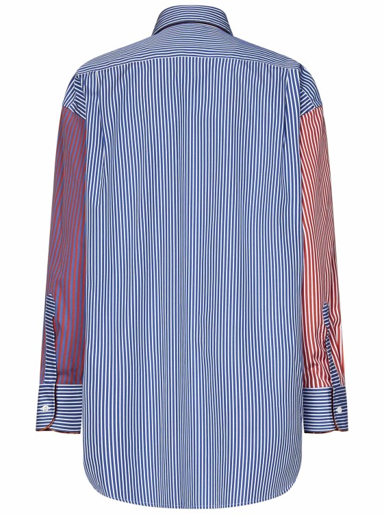Shop Etro Oversized Striped Cotton Poplin Patchwork-style Shirt In Multicolor