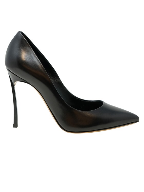 Casadei Black Leather Minorca Pumps