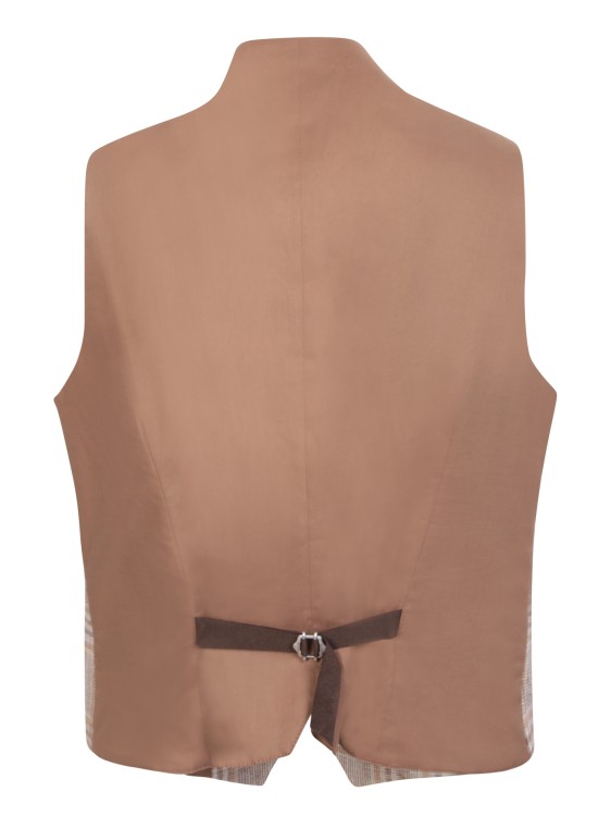 Shop Tagliatore Sleeveless Tailored Waistcoat In Brown